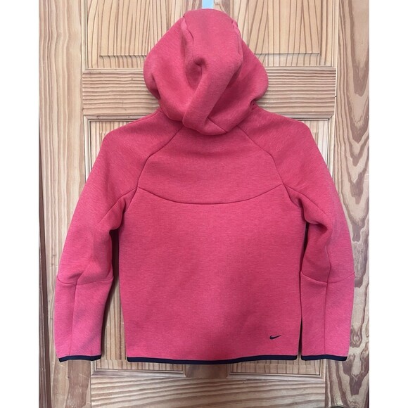 Nike Sportswear Tech Fleece Kids' Full Zip Red Hoodie Size Medium HV5867-672 - Picture 6 of 10